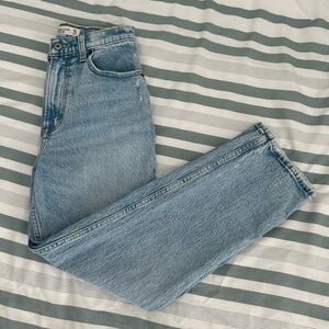 A&F curve love 90s straight ultra high rise jeans